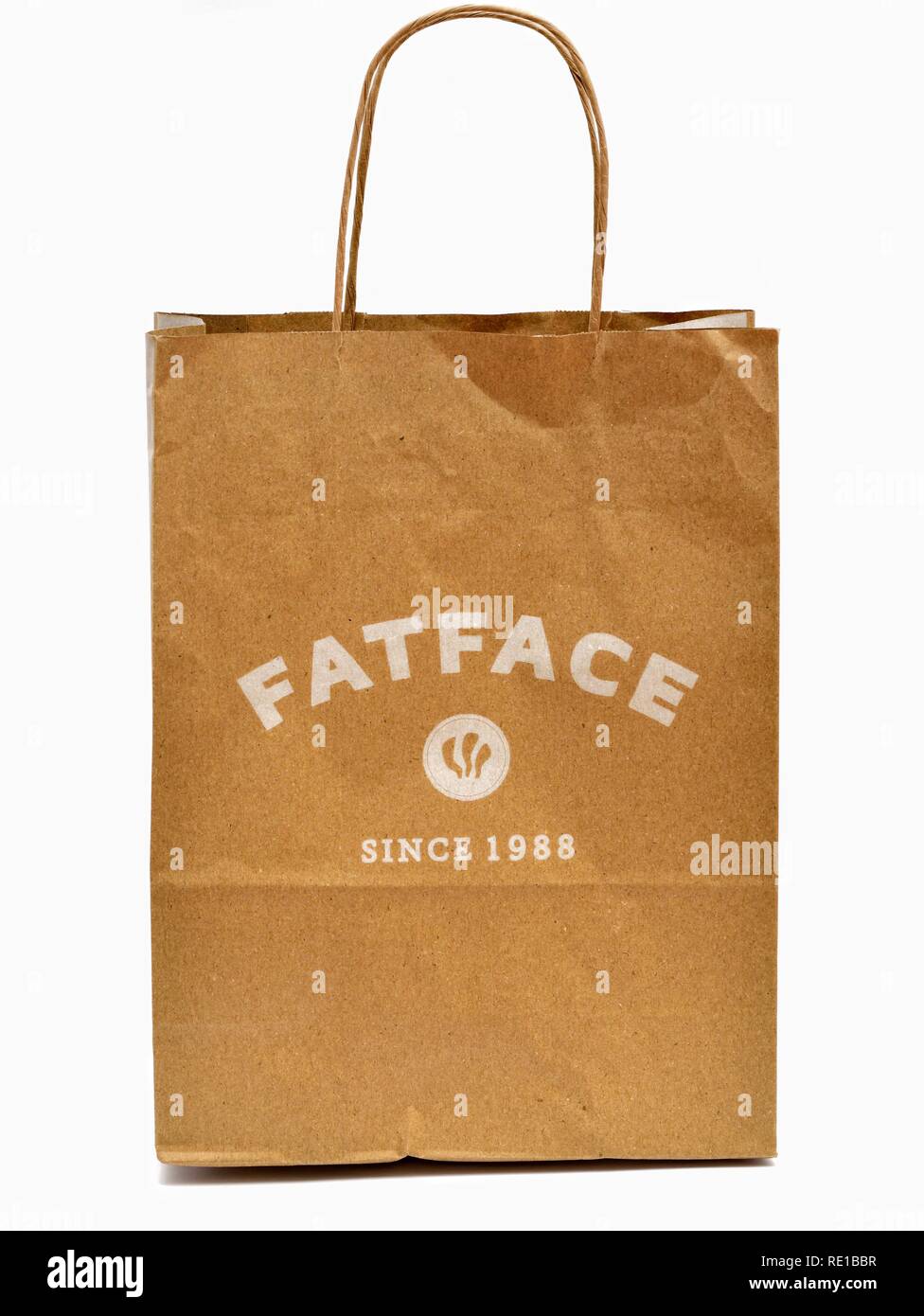Fatface Papier-tragetaschen Stockfoto