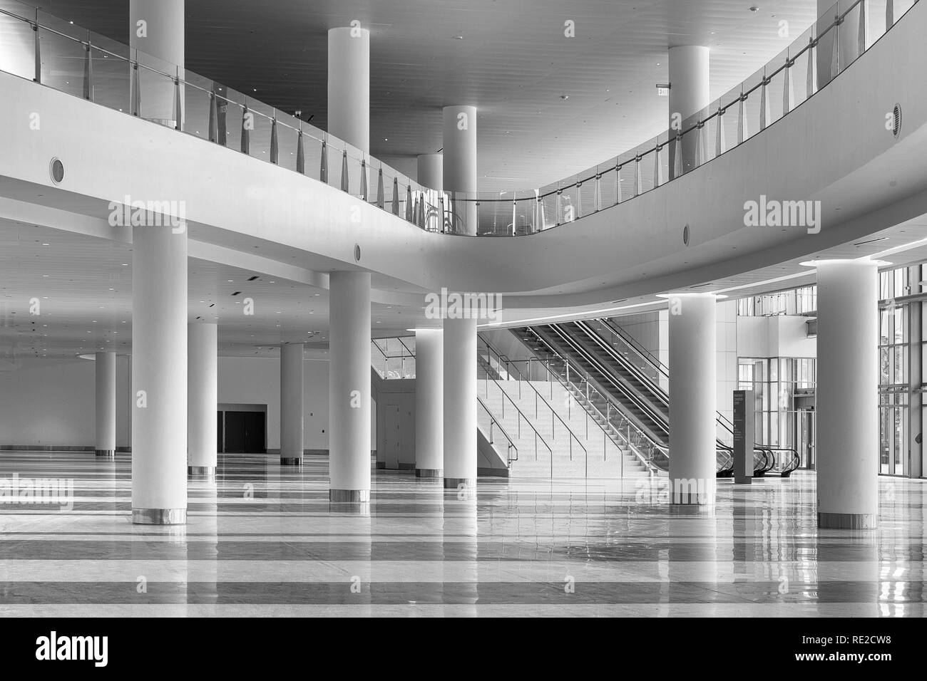 Leeren Lobby im Miami Beach Convention Center in Miami Beach, Florida Stockfoto