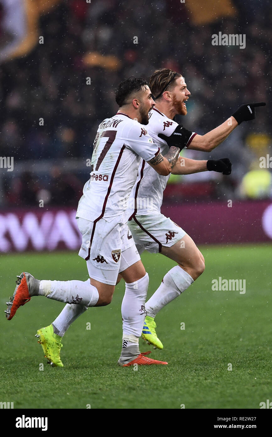 Rom, Italien. Jan, 2019 19. Serie A Fussball Rom vs Turin, Rom, Italien, 19. Jan 2019 Credit: Unabhängige Fotoagentur/Alamy leben Nachrichten Stockfoto