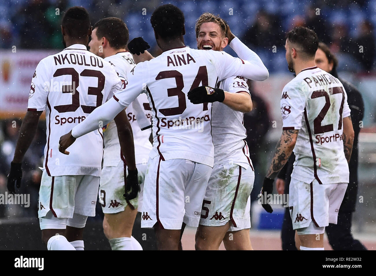 Rom, Italien. Jan, 2019 19. Serie A Fussball Rom vs Turin, Rom, Italien, 19. Jan 2019 Credit: Unabhängige Fotoagentur/Alamy leben Nachrichten Stockfoto