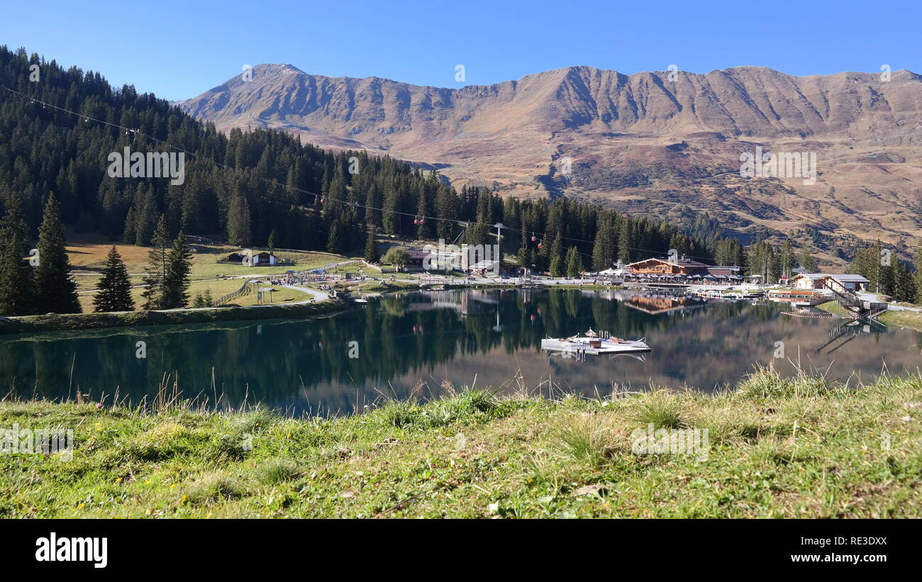 Östreich, Tirol, Serfaus 2018 Stockfoto