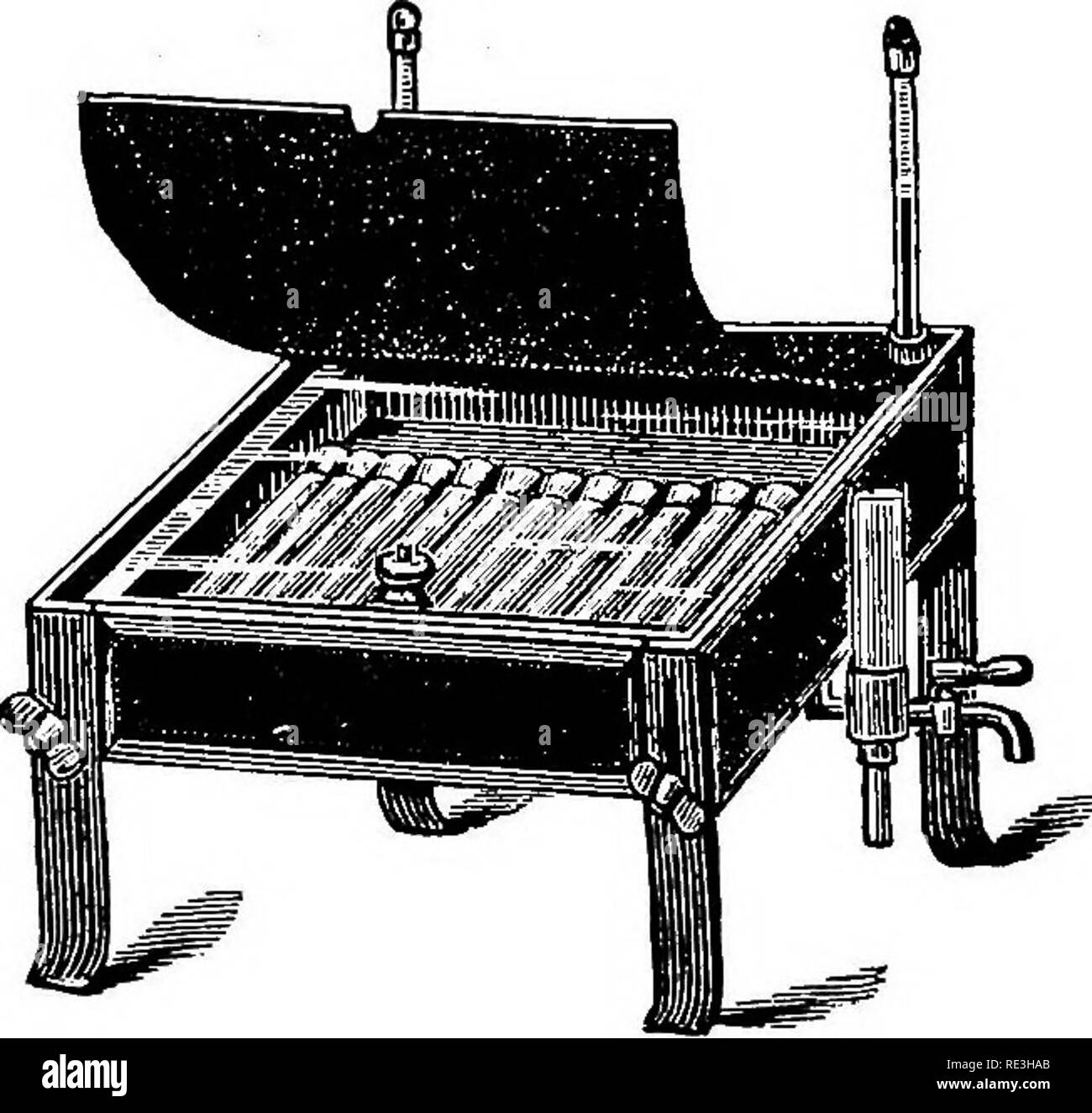 . Pathogene Mikroorganismen. Ein text-Buch der Mikrobiologie für Ärzte und Studenten der Medizin. (Auf Williams' Bakteriologie). Bakteriologie; pathogenen Bakterien. 96 BAKTERIOLOGIE mit Chloroform, von denen ich Prozent auf das Medium aufgenommen werden; auf diese Weise das Serum kann für eine lange Zeit konserviert werden. Es kann in die Rohre, verfestigte und nach Bedarf sterilisierte gefüllt werden; das Chloroform wird durch die Hitze gefahren werden, der aufgrund seiner volatihty. Blut - Serum von Medien, die bei niedrigen Temperaturen sterilisiert werden, sollten für 24 Stunden in den Brutapparat getestet werden, die steril zu beweisen Stockfoto
