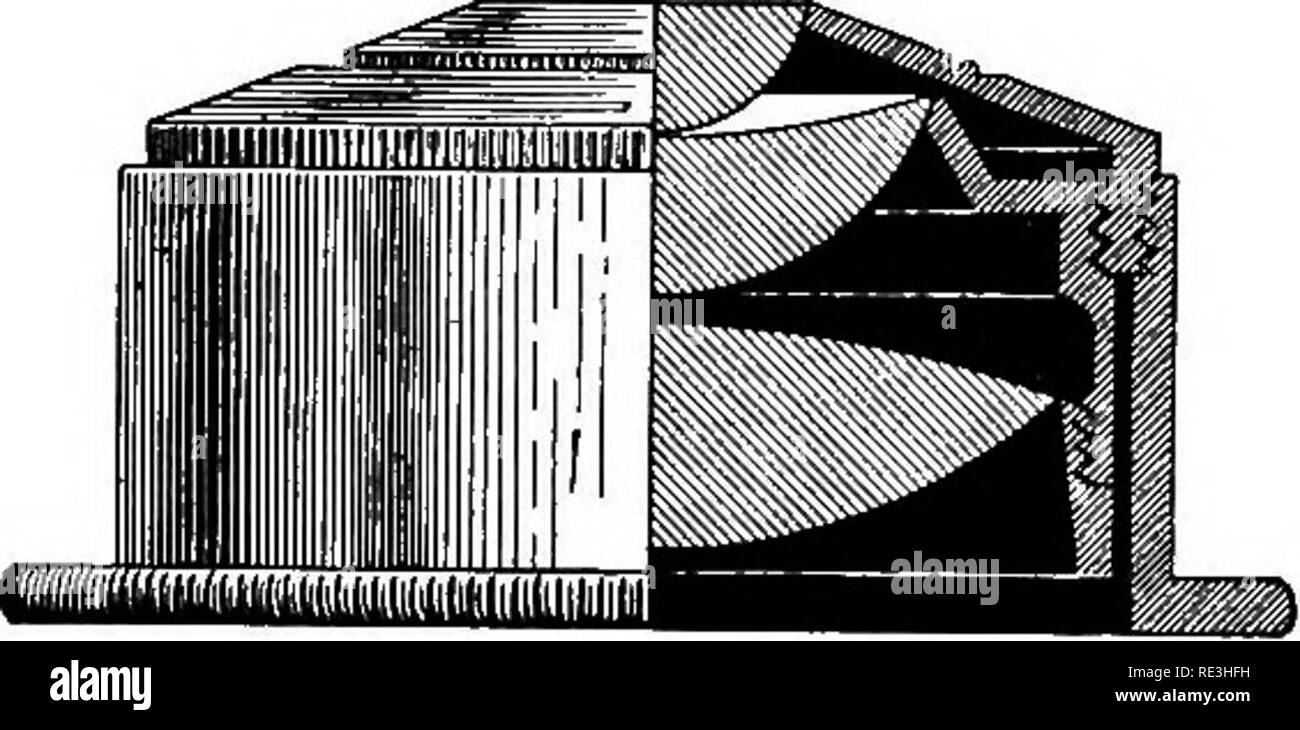 . Pathogene Mikroorganismen. Ein text-Buch der Mikrobiologie für Ärzte und Studenten der Medizin. (Auf Williams' Bakteriologie). Bakteriologie; pathogenen Bakterien. 3° die BAKTERIOLOGIE, die angehoben oder abgesenkt werden, konzentrieren. Die Ziele sollten drei an der Zahl sein, und sollte dem Körper durch - Mittel für eine dreifache Nase-stück, das jedes Ziel in der optischen Achse zu gedreht werden Genehmigungen beigefügt werden. Das Auge - Stück rutscht in das obere und das entgegengesetzte Ende des Körpers oder Rohr. Die Modalitäten für die Konzentration bestehen aus einer Zahnstange und Ritzel, die die grobe Einstellung erreichen, und ein Mehr d Stockfoto