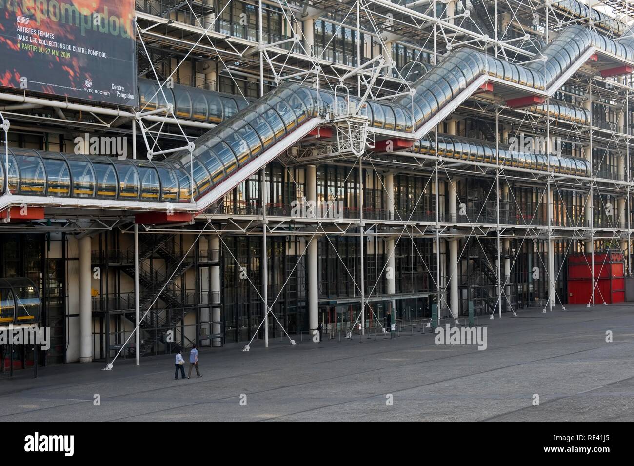 Centre Pompidou oder Centre Georges Pompidou, auch als Beaubourg, Paris, Frankreich, Europa bekannt Stockfoto