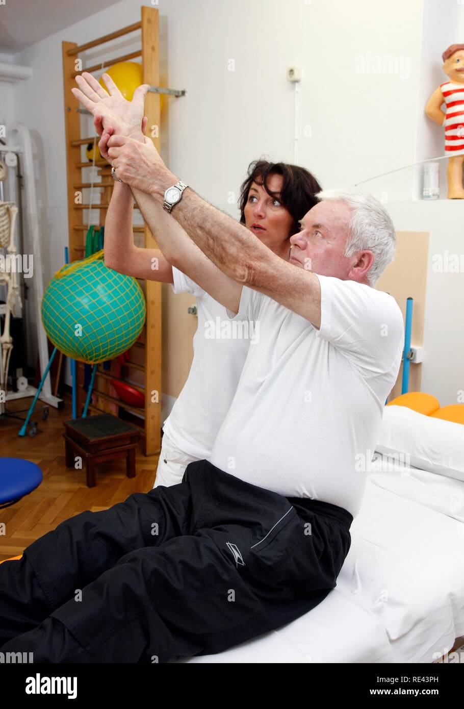 Physiotherapie, Physikalische Therapie Abteilung in einem Krankenhaus, stationäre und ambulante Behandlung von Patienten, Gelsenkirchen Stockfoto