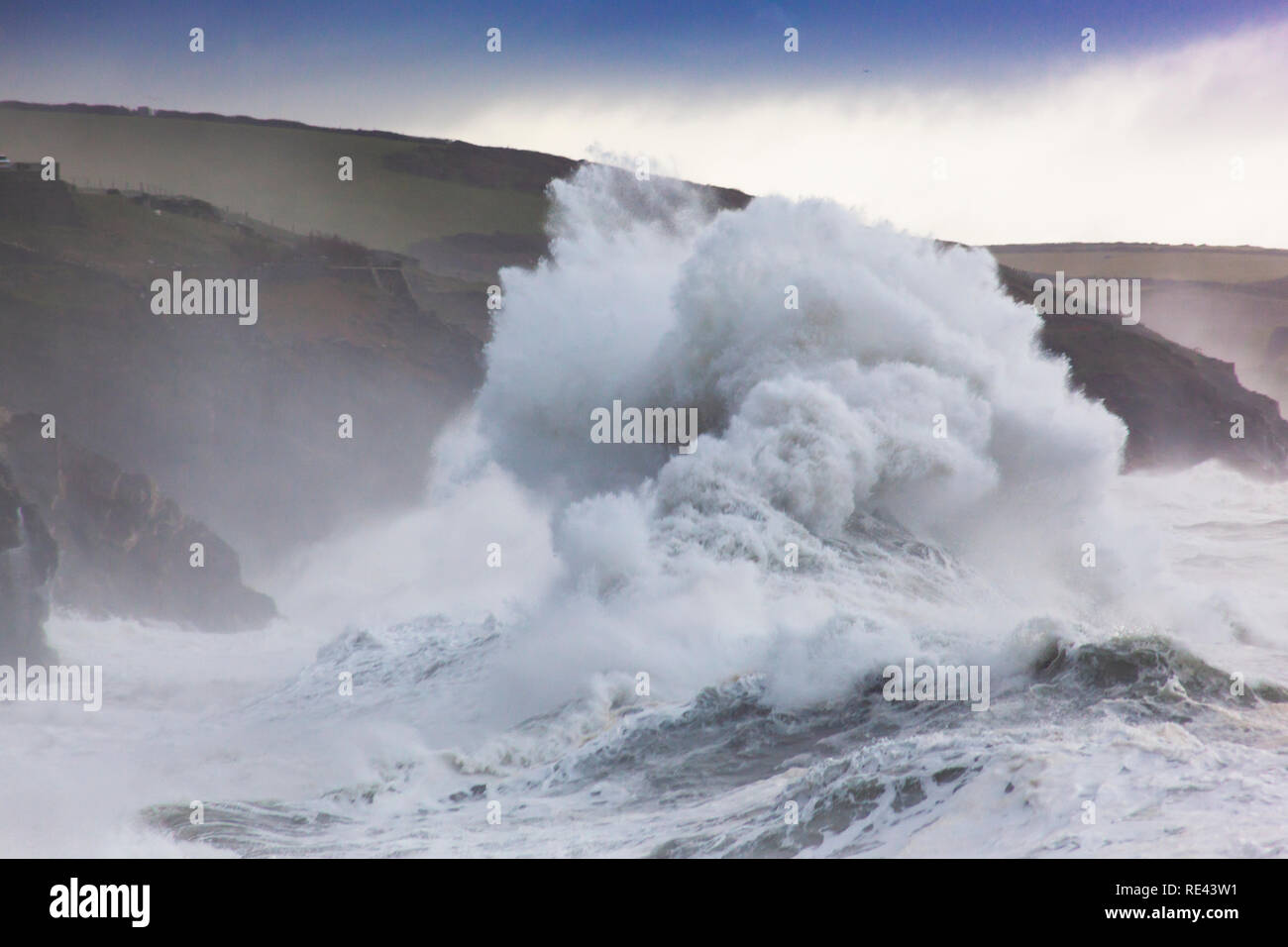 Ozean Stürme, Camborne, Cornwall, Großbritannien Stockfoto