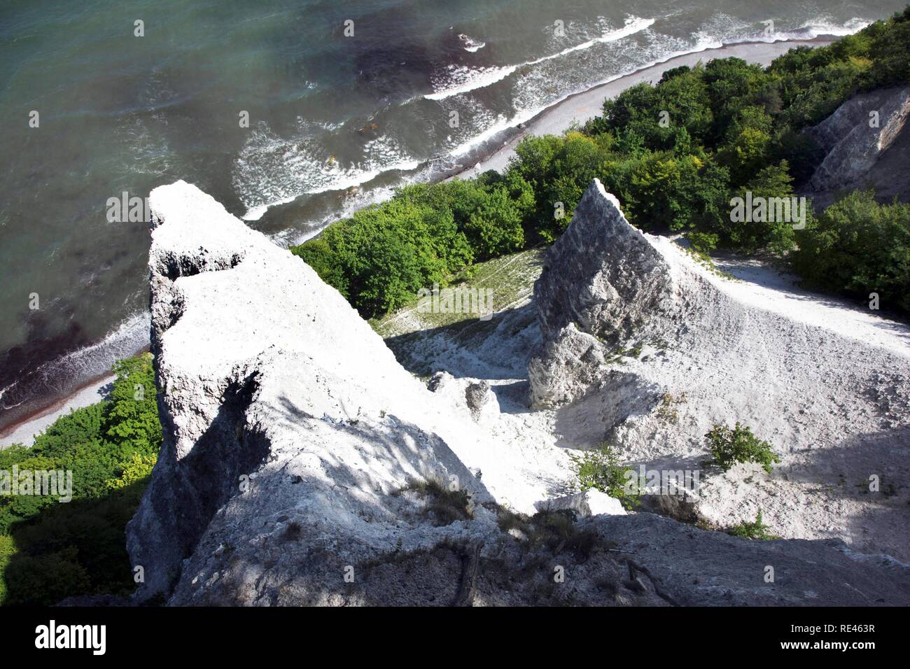 Koenigstuhl Kreidefelsen, Steilküsten, Kreideküste, Ostseeküste, auf der Halbinsel Jasmund Nationalpark Jasmund National Park Stockfoto