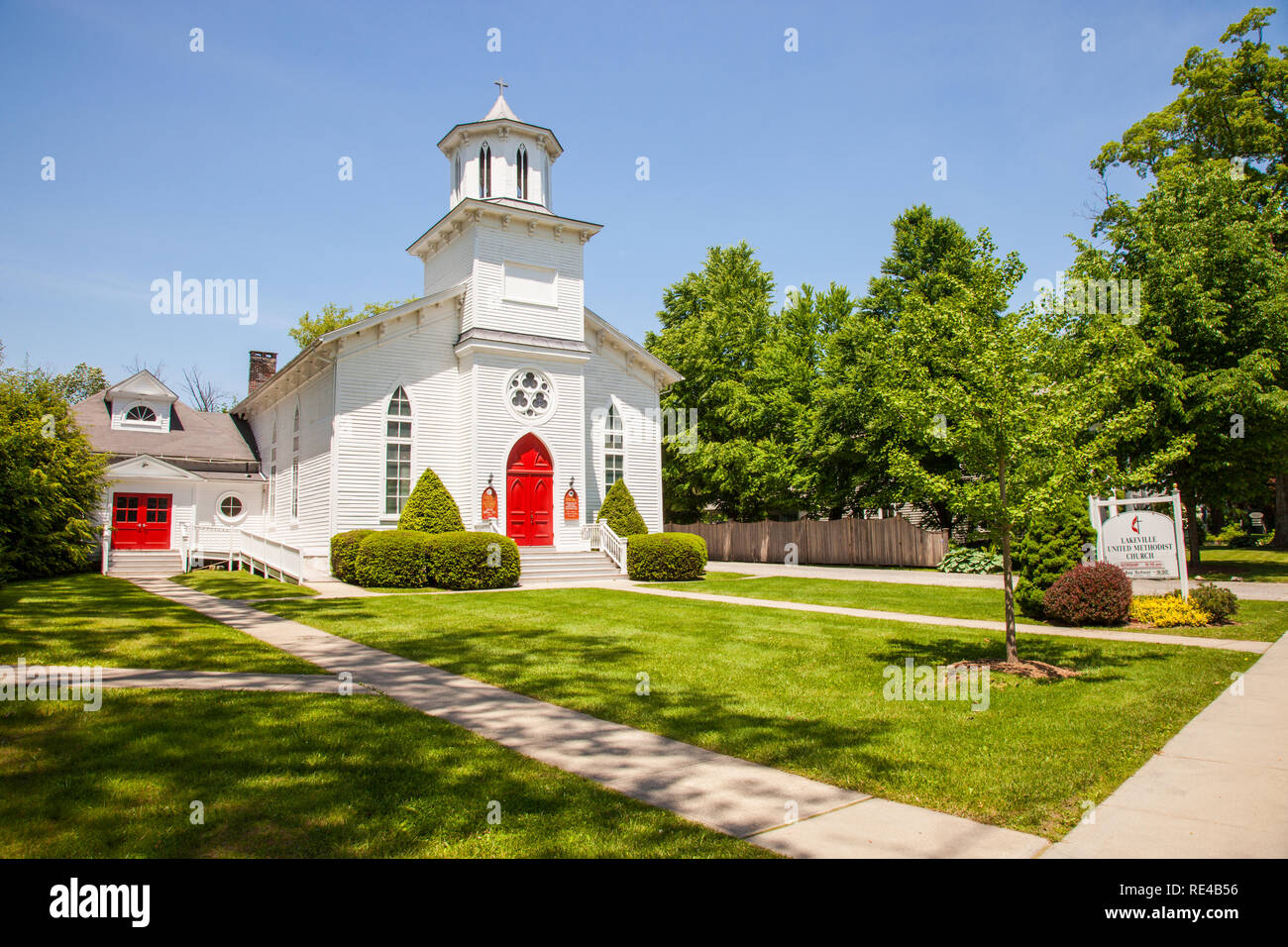Lakeville Evangelisch-methodistische Kirche in Connecticut Stockfoto