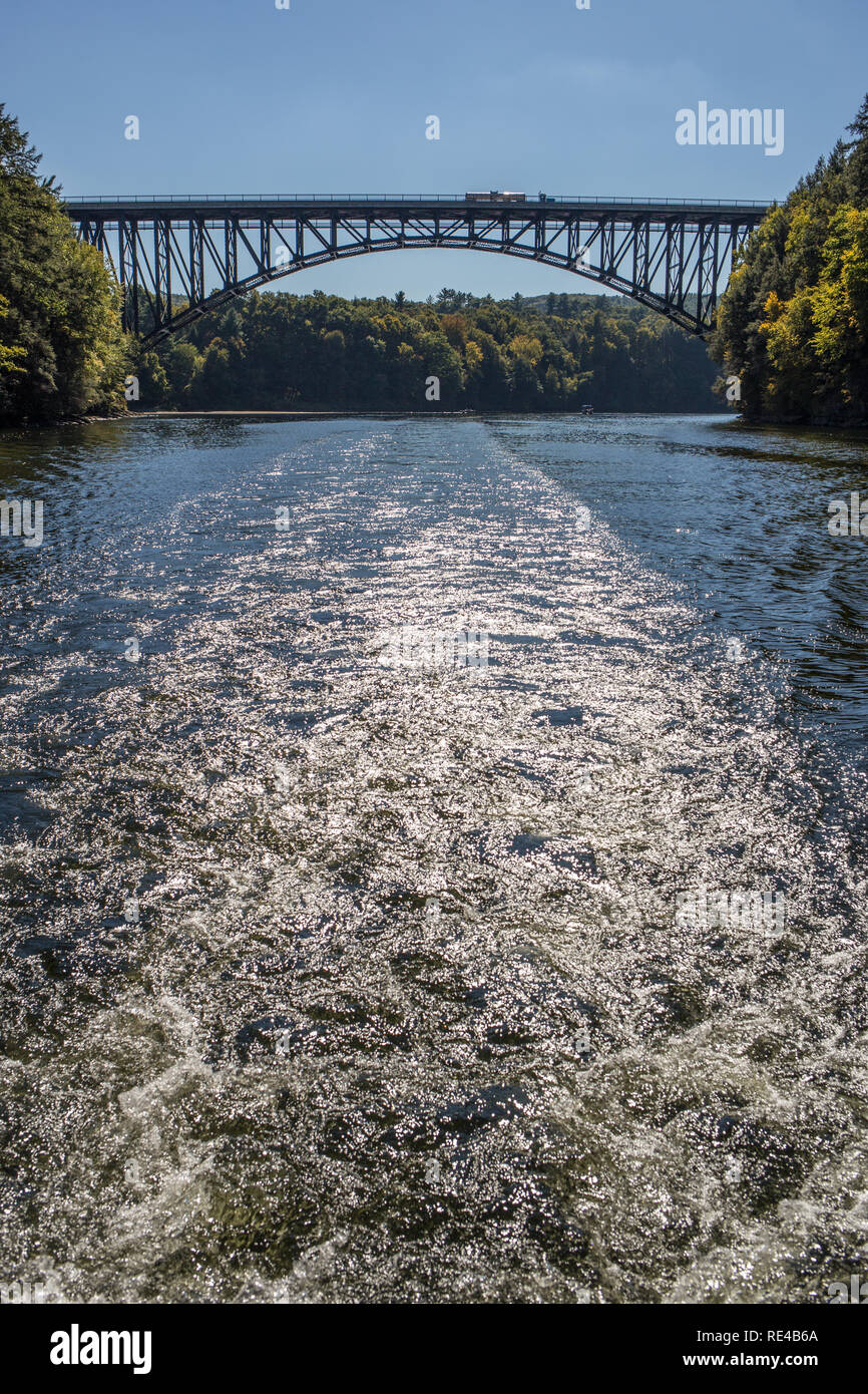 Der französische König Brücke über den Connecticut River in Erving und Gill, Massachusetts Stockfoto