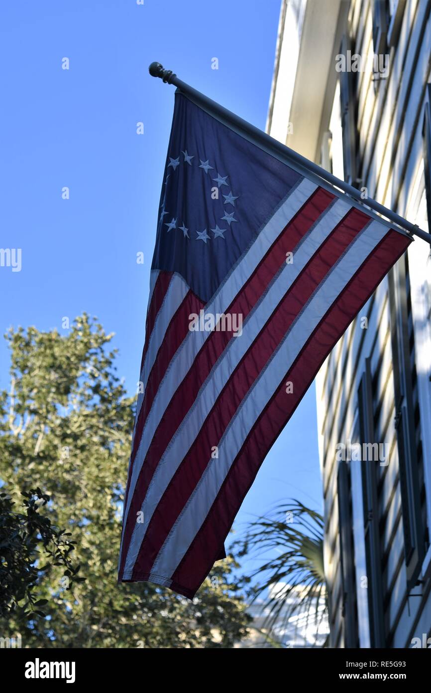 Betsy Ross Art der 13 Sterne American Flag Stockfoto