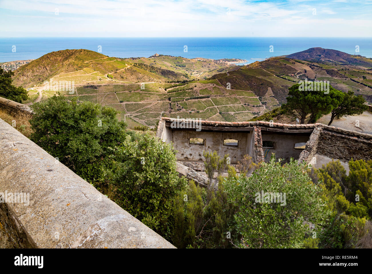 Schöne Aussicht auf das Mittelmeer. Stockfoto