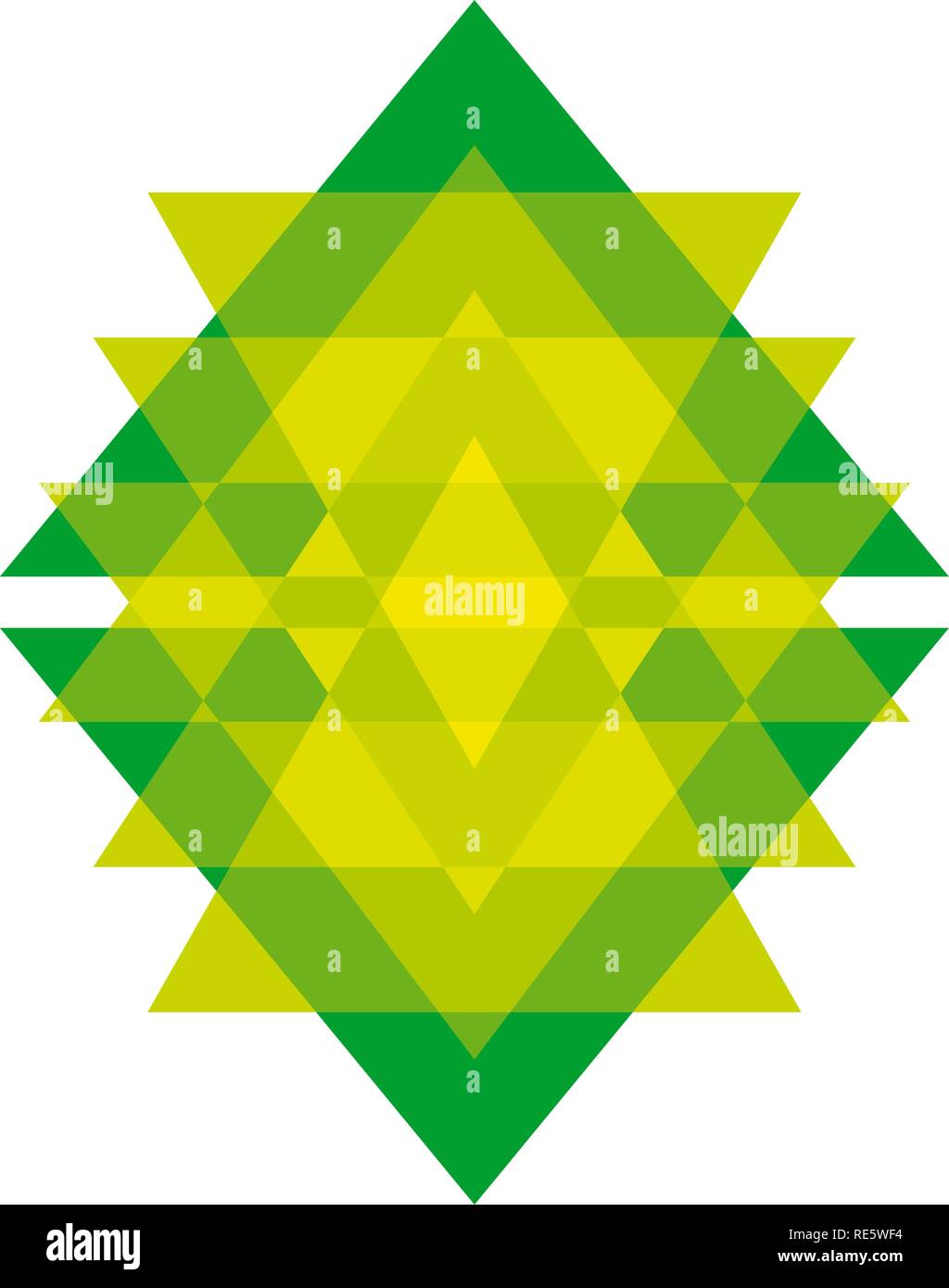 Dreieck Form abstrakter Kreuzung Logo. Stock Vektor