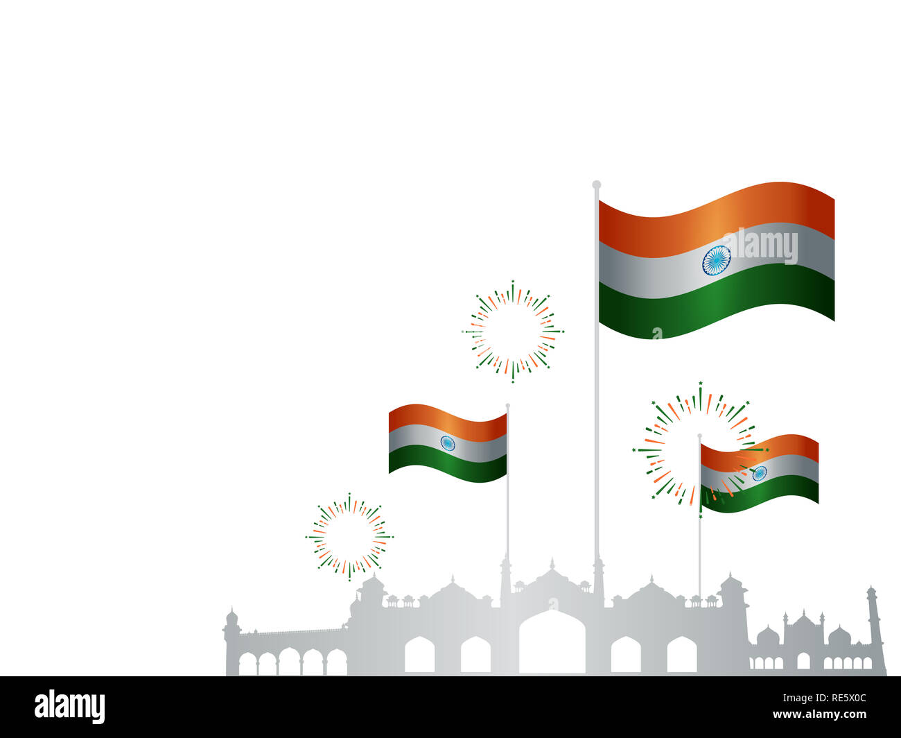 Abbildung: Happy indischen Republik Tag feier Poster oder Banner Hintergrund, Indien Flagge, 26. Januar, der Tag der Unabhängigkeit Stockfoto