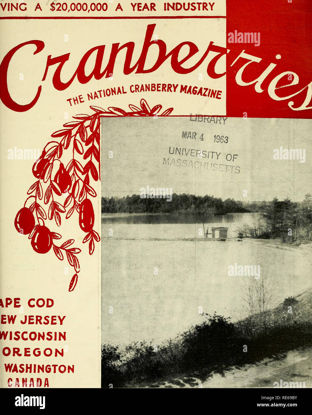 . Preiselbeeren;: die nationalen cranberry Magazin. Preiselbeeren. VINC ein $ 20.000.000 PRO JAHR INDUSTRIE. IPE COD EW JERSEY lYISCONSIN OREGON WASHINGTON KANADA FEBRUAR EIS auf einem Massachusetts Moosbeere-sumpf. (CRANBERRIES Phoj 35 Cent FEBRUAR 1963. Bitte beachten Sie, dass diese Bilder sind von der gescannten Seite Bilder, die digital für die Lesbarkeit verbessert haben mögen - Färbung und Aussehen dieser Abbildungen können nicht perfekt dem Original ähneln. extrahiert. Portland, CT [etc. ]: Taylor Pub. Co [etc. ] Stockfoto