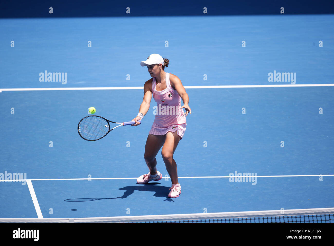 Melbourne, Australien. Jan, 2019 20. Ashleigh Barty aus Australien besiegt Russin Maria Sharapove am Tag 7 bei den Australian Open 2019 Grand Slam Tennis Turnier in Melbourne, Australien. Frank Molter/Alamy leben Nachrichten Stockfoto