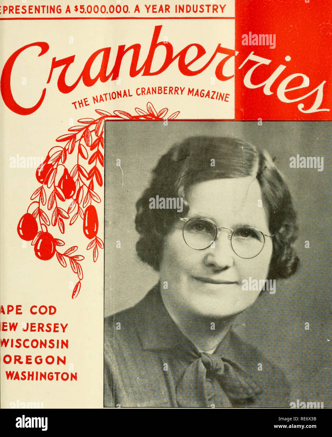 . Preiselbeeren;: die nationalen cranberry Magazin. Preiselbeeren. ? Was eine 5.000.000 $. Ein Jahr INDUSTRIE. fcPE COD EW JERSEY WISCONSIN OREGON WASHINGTON MRS. ETHEL M. KRANICK, führend in der Westküste Cranberry Industrie/arch, 1941 20 Cent. Bitte beachten Sie, dass diese Bilder sind von der gescannten Seite Bilder, die digital für die Lesbarkeit verbessert haben mögen - Färbung und Aussehen dieser Abbildungen können nicht perfekt dem Original ähneln. extrahiert. Portland, CT [etc. ]: Taylor Pub. Co [etc. ] Stockfoto