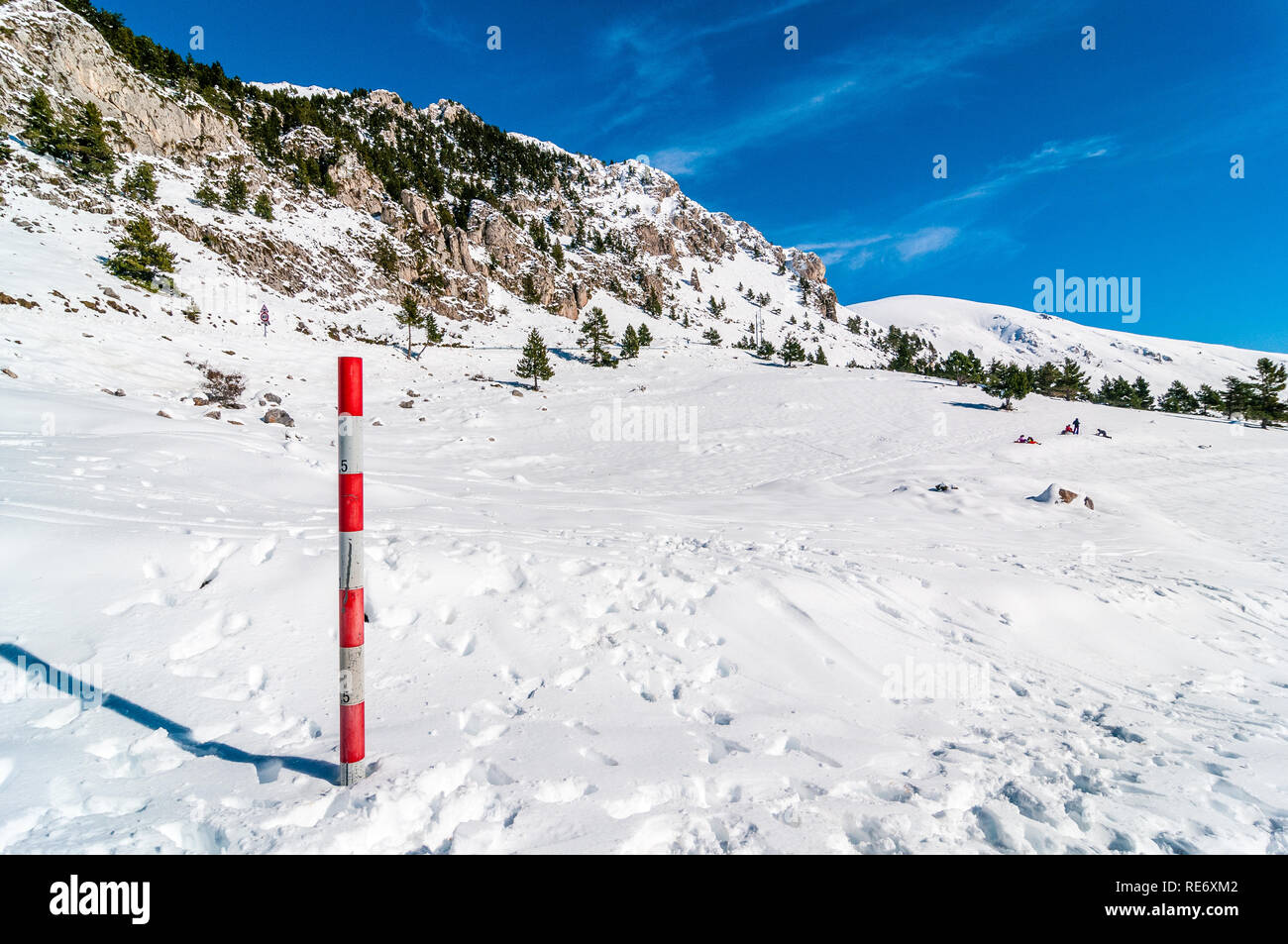 Winter Hang, Coll de Pal, Katalonien, Spanien Stockfoto