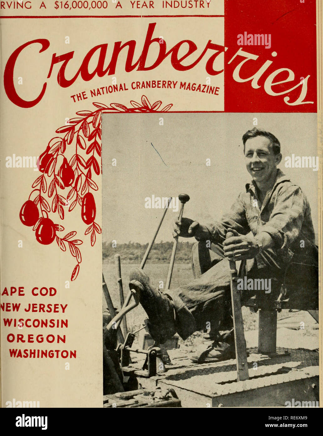 . Preiselbeeren;: die nationalen cranberry Magazin. Preiselbeeren. RVINC ein $ 16.000.000 PRO JAHR INDUSTRIE. APE COD I^EW JERSEY WISCONSIN OREGON WASHINGTON CALVIN BURLEIGH ELDREDGE (CRANBERRIES I "hoto) 30 Cent August, 1948. Bitte beachten Sie, dass diese Bilder sind von der gescannten Seite Bilder, die digital für die Lesbarkeit verbessert haben mögen - Färbung und Aussehen dieser Abbildungen können nicht perfekt dem Original ähneln. extrahiert. Portland, CT [etc. ]: Taylor Pub. Co [etc. ] Stockfoto