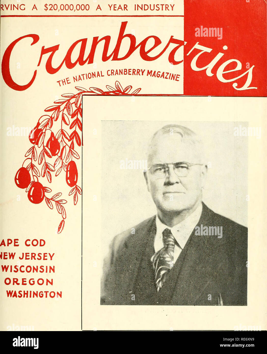 . Preiselbeeren;: die nationalen cranberry Magazin. Preiselbeeren. ^ VINC ein $ 20.000.000 PRO JAHR INDUSTRIE. APE COD * EW JERSEY WISCONSIN OREGON WASHINGTON FRANKLIN E. SMITH, der Nantucket Cranberry Co. (Geschichte Seite 8) eine 30 Cent Januarv IQSD. Bitte beachten Sie, dass diese Bilder sind von der gescannten Seite Bilder, die digital für die Lesbarkeit verbessert haben mögen - Färbung und Aussehen dieser Abbildungen können nicht perfekt dem Original ähneln. extrahiert. Portland, CT [etc. ]: Taylor Pub. Co [etc. ] Stockfoto