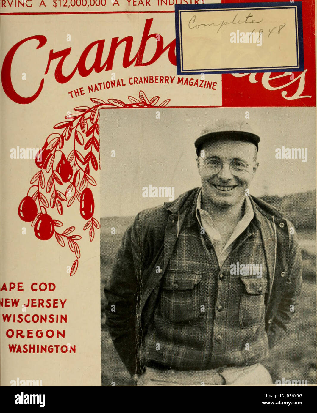 . Preiselbeeren;: die nationalen cranberry Magazin. Preiselbeeren. RVINC ein $ 12.000, Uuu ein YtAK IINU. APE COD^ EW JERSEY WISCONSIN OREGON WASHINGTON G. EVERETT Hl) Vf;. s Er R. luiililini; Alte e'aiK I'. ogs (Story Seite 8) 30 Cents Januar, 1948. Bitte beachten Sie, dass diese Bilder sind von der gescannten Seite Bilder, die digital für die Lesbarkeit verbessert haben mögen - Färbung und Aussehen dieser Abbildungen können nicht perfekt dem Original ähneln. extrahiert. Portland, CT [etc. ]: Taylor Pub. Co [etc. ] Stockfoto