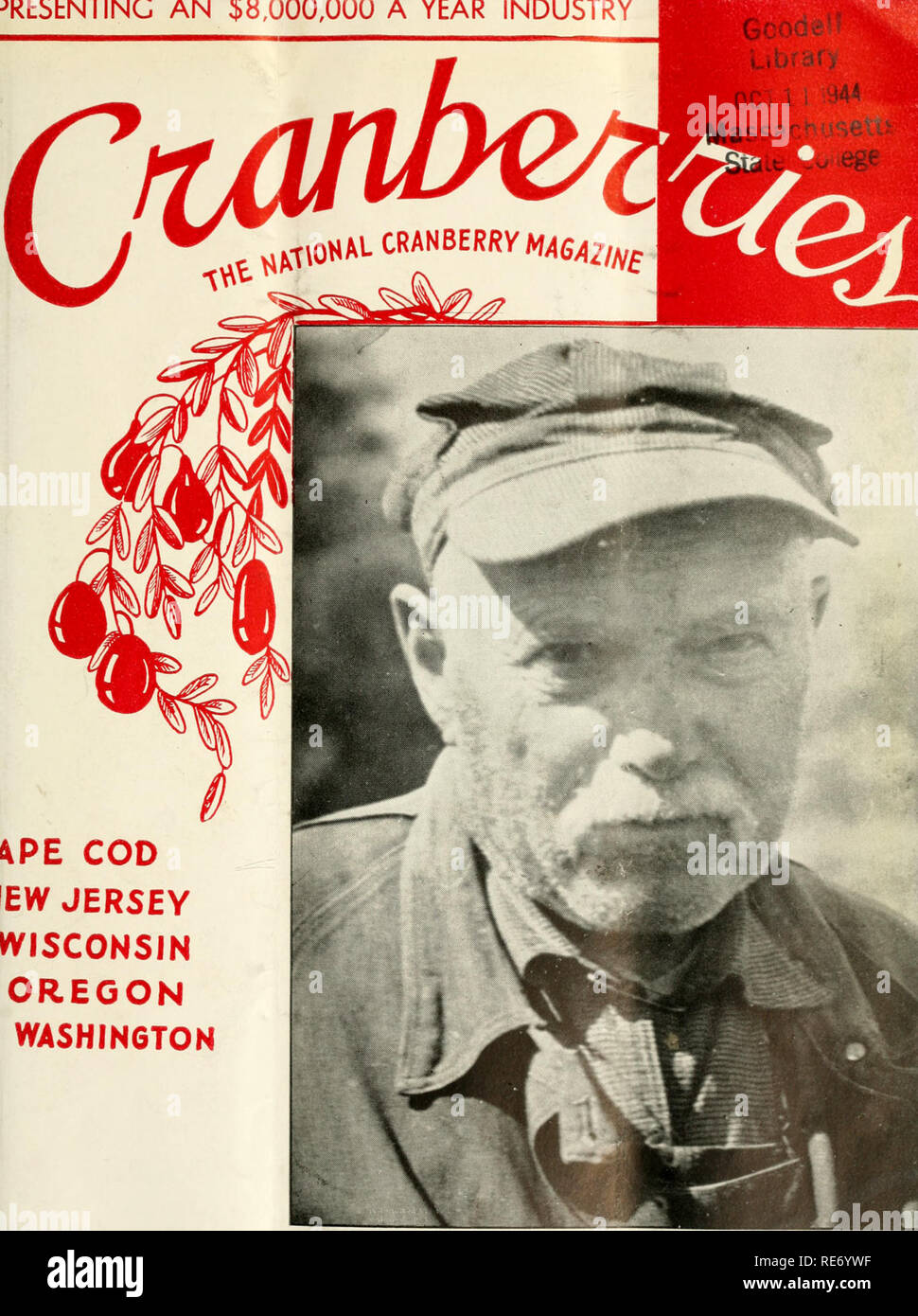 . Preiselbeeren;: die nationalen cranberry Magazin. Preiselbeeren. Sie ZINSGARANTIE ein $ 8,000,0 UU EIN JAHR INDUSTRIE. ? E COD EW JERSEY IVISCONSIN OREGON WASHINGTON PREISELBEEREN PH. VM. LITSCHKE-I' uincur der Pazifischen Nordwesten Dctober, 1944 25 Cents. Bitte beachten Sie, dass diese Bilder sind von der gescannten Seite Bilder, die digital für die Lesbarkeit verbessert haben mögen - Färbung und Aussehen dieser Abbildungen können nicht perfekt dem Original ähneln. extrahiert. Portland, CT [etc. ]: Taylor Pub. Co [etc. ] Stockfoto