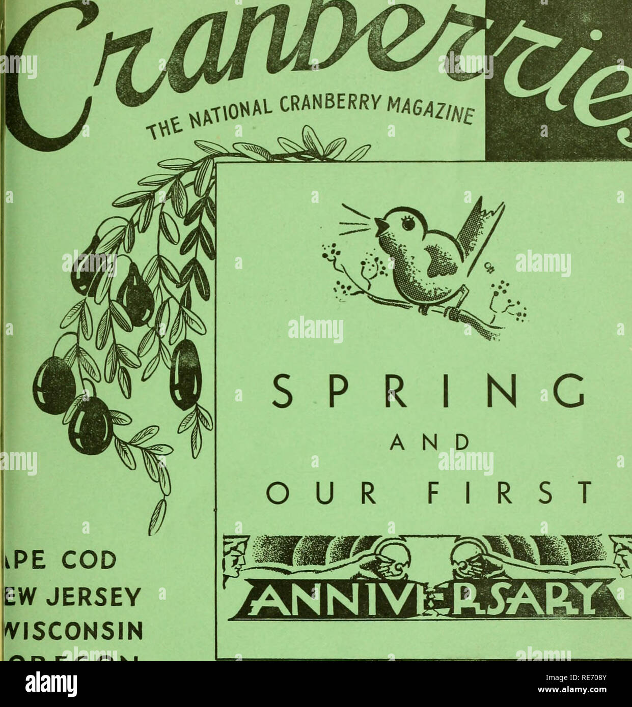 . Preiselbeeren;: die nationalen cranberry Magazin. Preiselbeeren. Präsentation einer 5.000.000 $. Ein Jahr INDUSTRIE HALCRANBERRVM ^0^Z/W. kPE COD EW JERSEY WISCONSIN OREGON WASHINGTON 19 APRIL 3 7 20 C. Bitte beachten Sie, dass diese Bilder sind von der gescannten Seite Bilder, die digital für die Lesbarkeit verbessert haben mögen - Färbung und Aussehen dieser Abbildungen können nicht perfekt dem Original ähneln. extrahiert. Portland, CT [etc. ]: Taylor Pub. Co [etc. ] Stockfoto