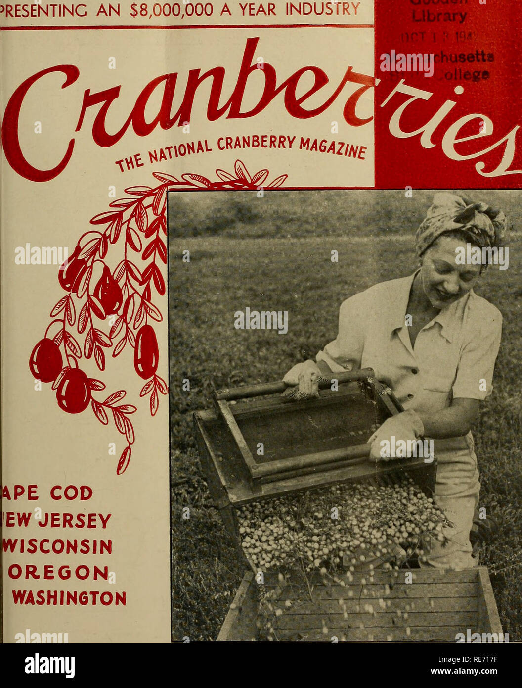 . Preiselbeeren;: die nationalen cranberry Magazin. Preiselbeeren. Die VORLAGE EINES $ 8.000.000 EIN JAHR INDUSTRIE. APE COD EW JERSEY [WISCONSIN OREGON WASHINGTON GERTRUDE LAWRENCE, Bühne Stern, ist auch Cape Cod Cranberry Züchter [Geschichte auf Seite 13] 20 Cent. Bitte beachten Sie, dass diese Bilder sind von der gescannten Seite Bilder, die digital für die Lesbarkeit verbessert haben mögen - Färbung und Aussehen dieser Abbildungen können nicht perfekt dem Original ähneln. extrahiert. Portland, CT [etc. ]: Taylor Pub. Co [etc. ] Stockfoto