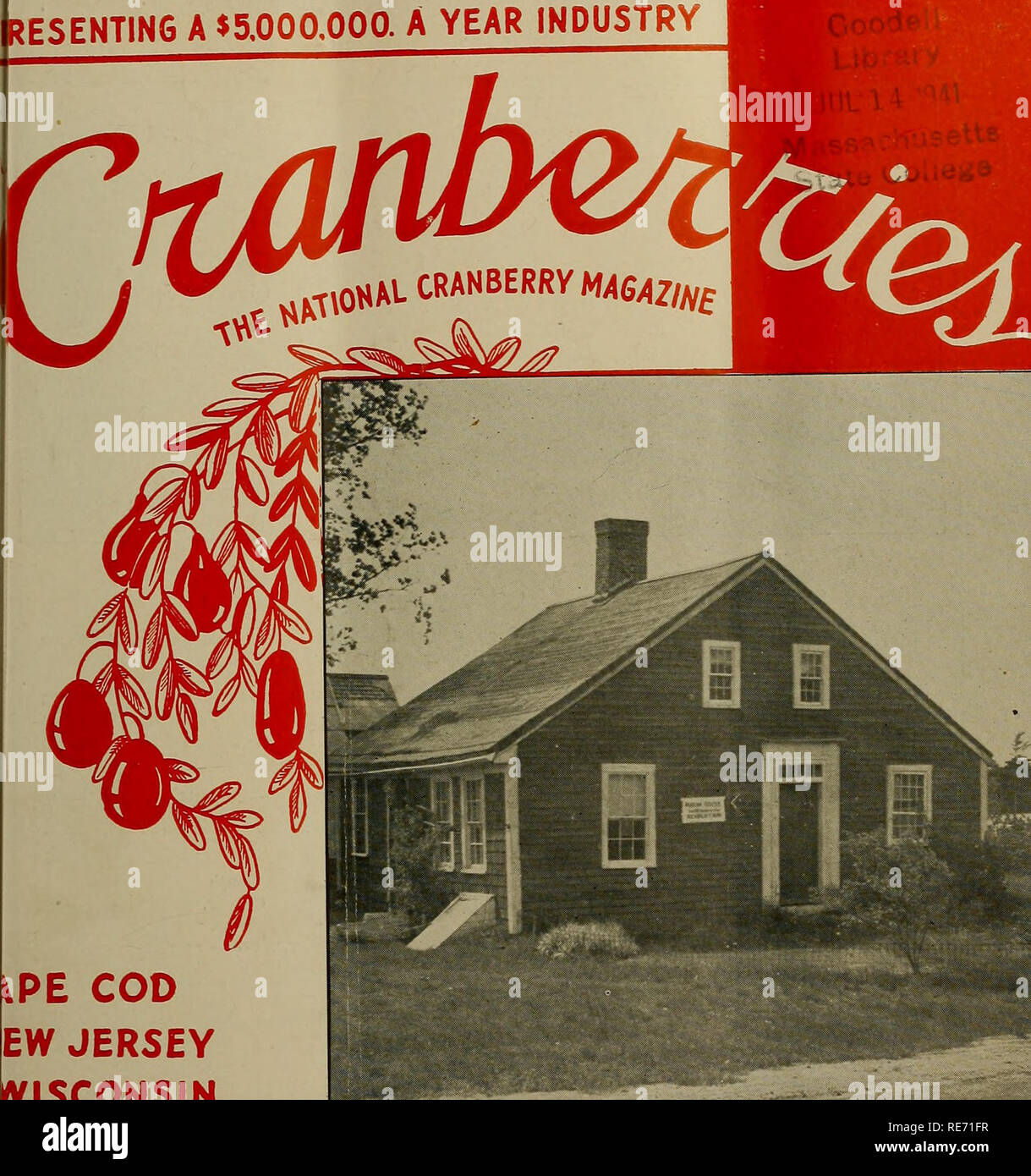 . Preiselbeeren;: die nationalen cranberry Magazin. Preiselbeeren. Was eine 5.000.000 $. Ein Jahr der Industrie. ^ PE COD EW JERSEY WISCONSIN OREGON WASHINGTON VOR-revolutionären Krieges CARVER HAUS Blick von Moor- und Wasserversorgung in den Hintergrund ilv, ^QA^20 Cent. Bitte beachten Sie, dass diese Bilder sind von der gescannten Seite Bilder, die digital für die Lesbarkeit verbessert haben mögen - Färbung und Aussehen dieser Abbildungen können nicht perfekt dem Original ähneln. extrahiert. Portland, CT [etc. ]: Taylor Pub. Co [etc. ] Stockfoto