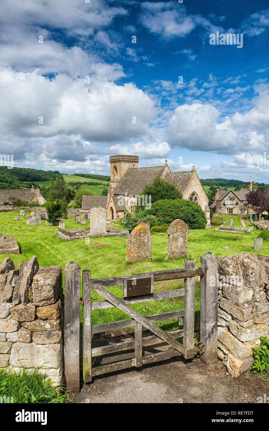 St. Barnabas Church, Snowshill, Gloucestershire, England, Vereinigtes Königreich Stockfoto