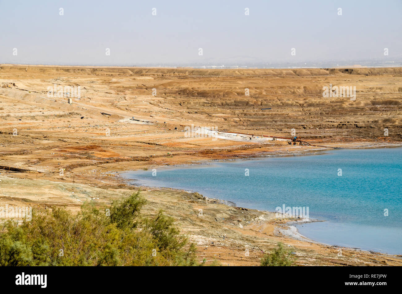 Pumpe am Toten Meer (West Bank), hypersaline und tiefsten See der Welt, am-430 m unter dem Meeresspiegel Stockfoto