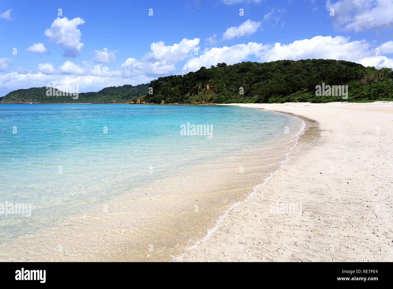 Erstaunlich, weißen Strand Landschaft mit türkisfarbenem Wasser Stockfoto