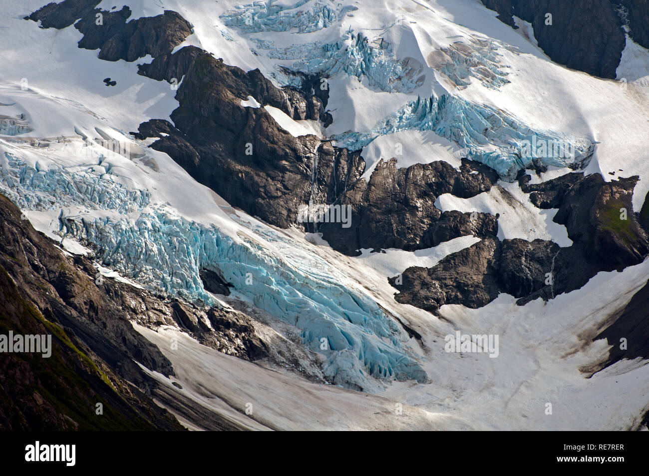 Gletscher in Prince William Sound Alaska Stockfoto