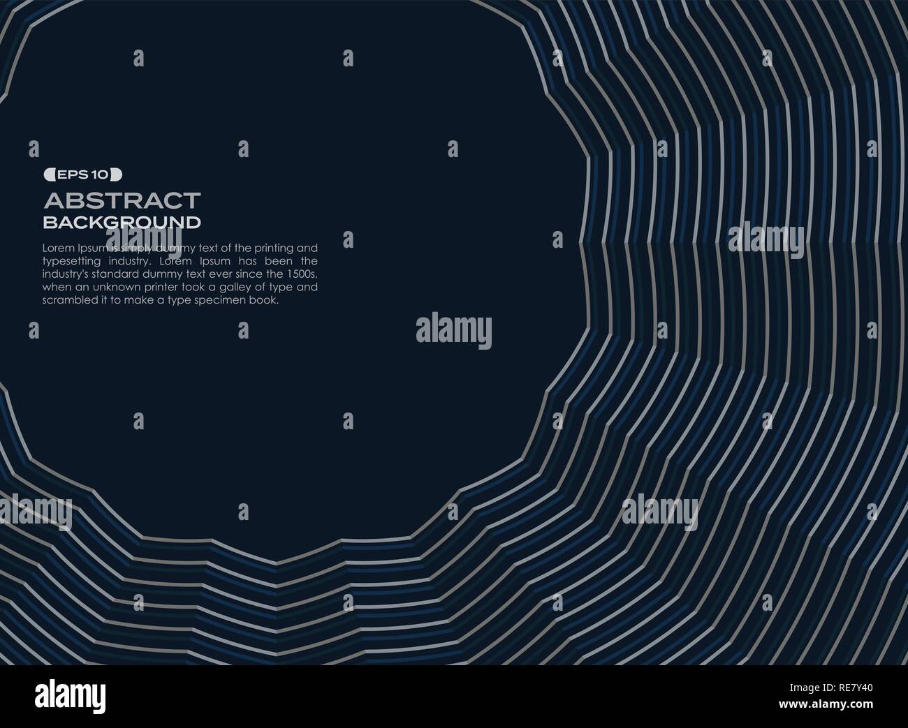 Dunkelblau geometrische Zick-Zack-Linie der abstrakten Hintergrund, Vector EPS 10. Stock Vektor