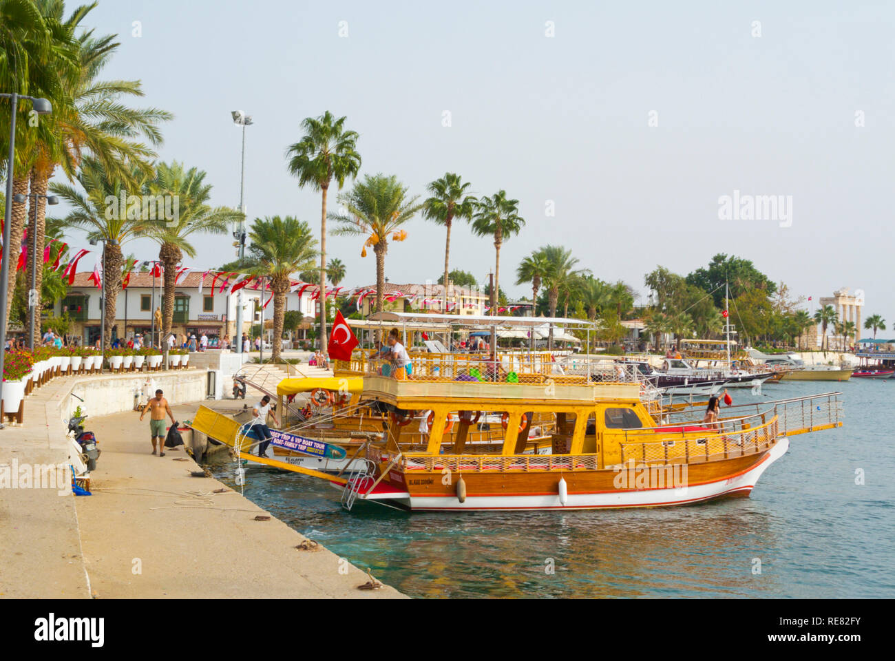 Hafen, Altstadt, Side, Türkei, Eurasien Stockfoto