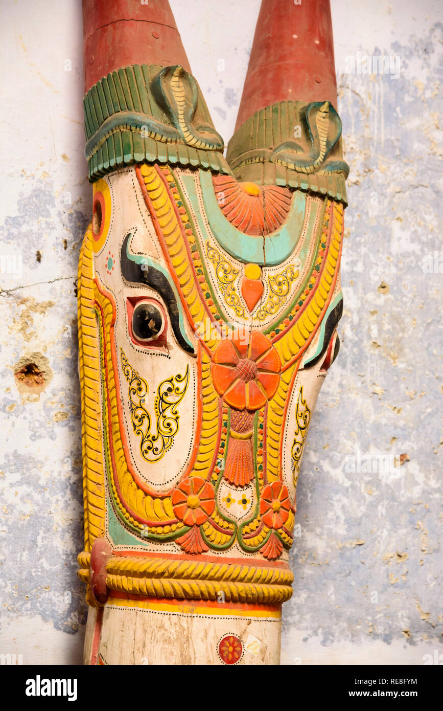 Traditionelle Maske, Cochin Kochi, Kerala, Indien Stockfoto
