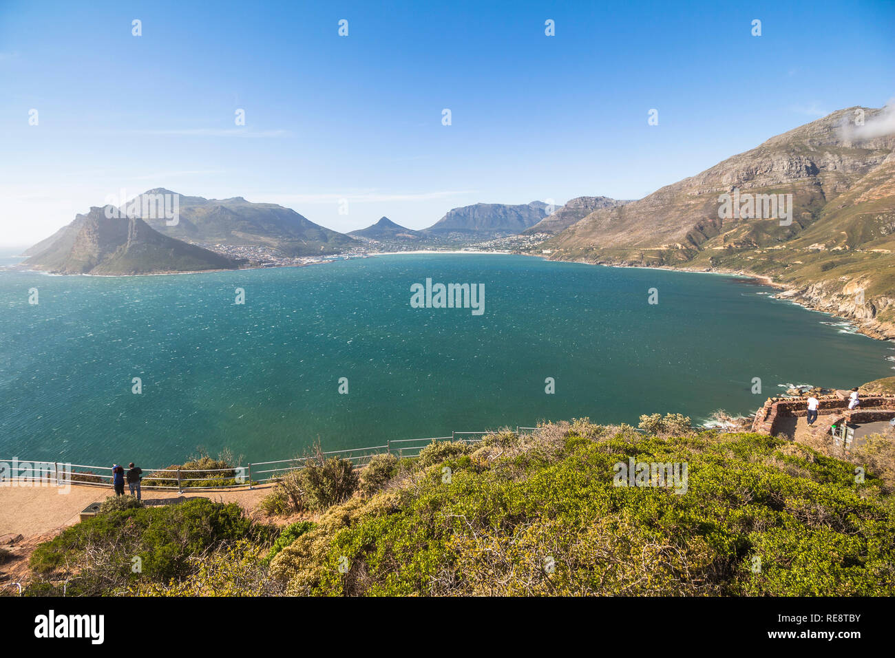 Chapmans Peak Drive Blick auf Meer und Strand in Kapstadt Stockfoto