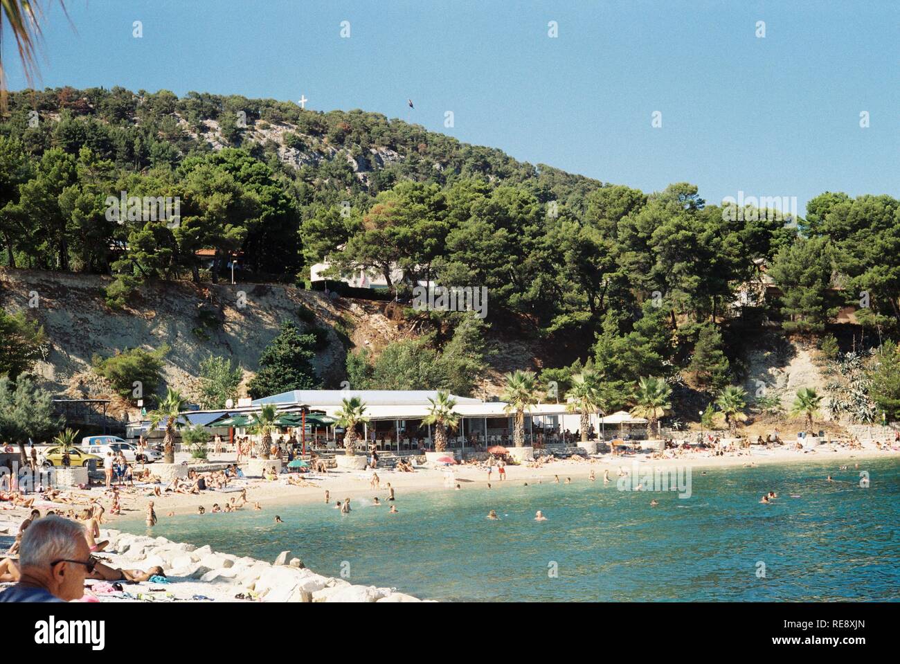 Urlaub, Split, Sommer, Meer, Strand, blauer Himmel, sonnigen Tag Stockfoto