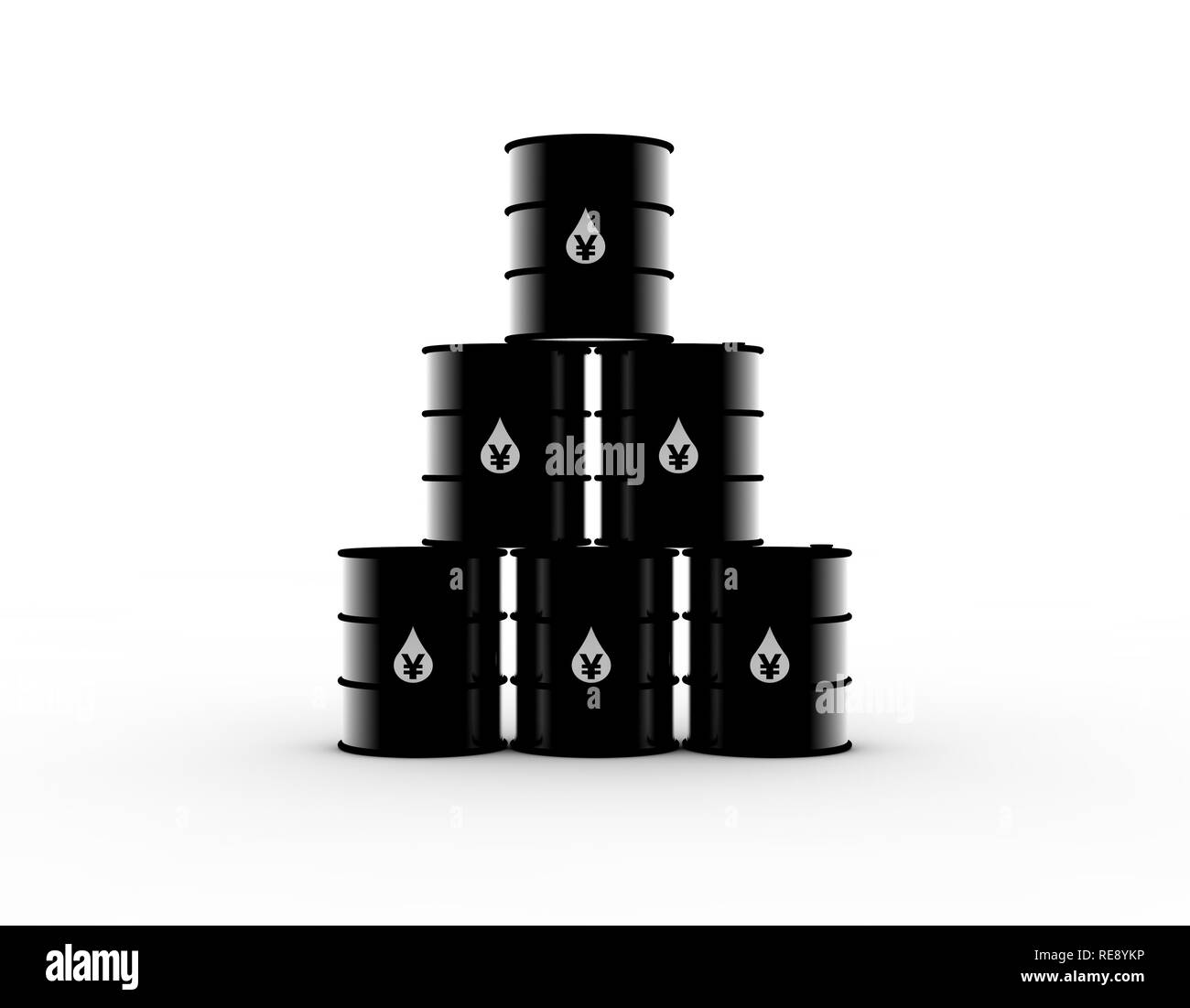 Austausch von RMB und Öl, Öl und RMB, Energie und Geld Stockfoto