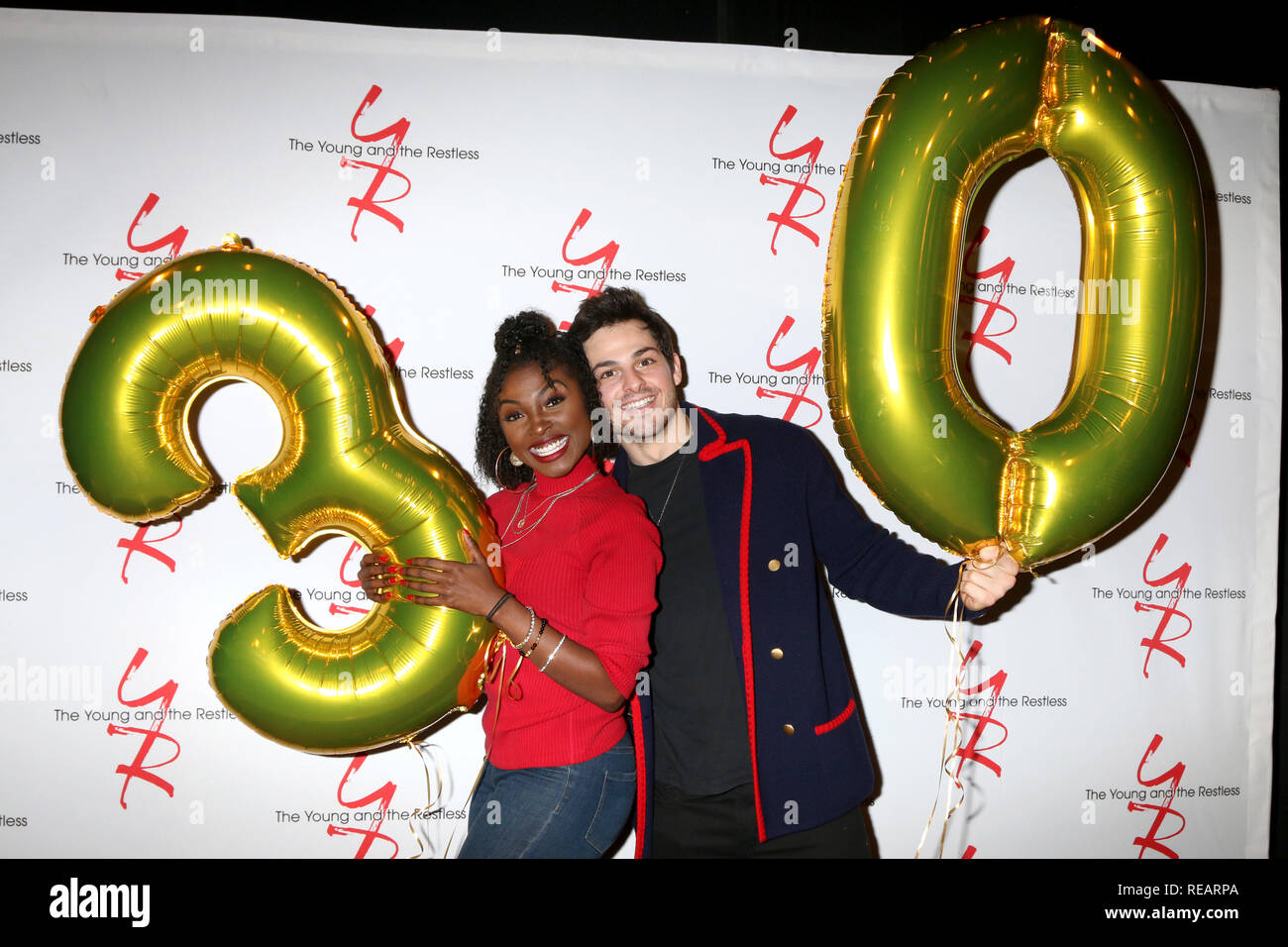 Los Angeles, CA, USA. 17 Jan, 2019. LOS ANGELES - Jan 17: Loren Lott, Zach Basteln an der Jungen und dem rastlosen Feiert 30 Jahre bei #1 bei der CBS Television City am 17 Januar, 2019 in Los Angeles, CA Credit: Kay Blake/ZUMA Draht/Alamy leben Nachrichten Stockfoto