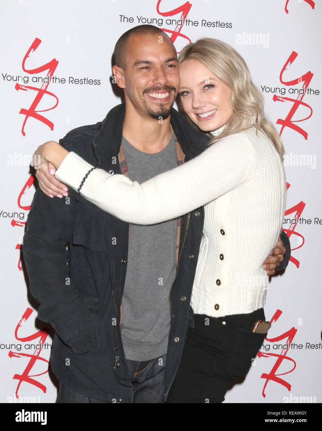 Januar 17, 2019 - Los Angeles, CA, USA - LOS ANGELES - Jan 17: bryton James, Melissa Ordway an der Jungen und dem rastlosen Feiert 30 Jahre bei #1 bei der CBS Television City am 17 Januar, 2019 in Los Angeles, CA (Credit Bild: © Kay Blake/ZUMA Draht) Stockfoto