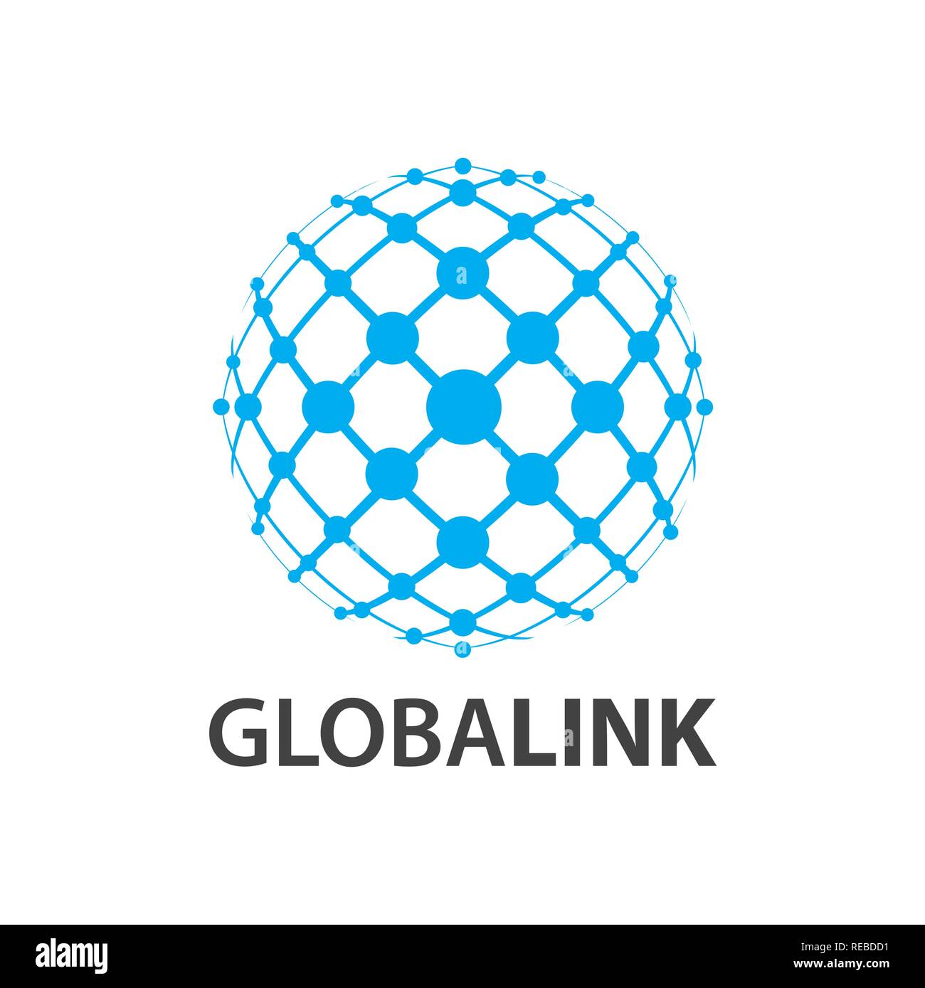 Global Link. Globe World line logo Konzept Design. Symbol grafische Vorlage element Vektor Stock Vektor