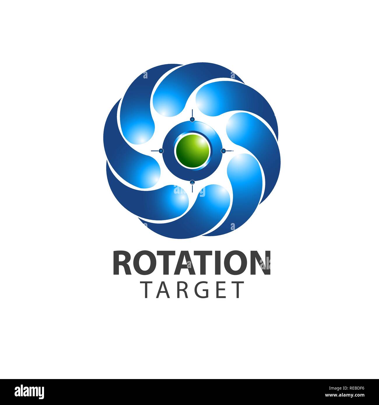Rotation Zielsymbol logo Konzept Design. Symbol grafische Vorlage element Vektor Stock Vektor