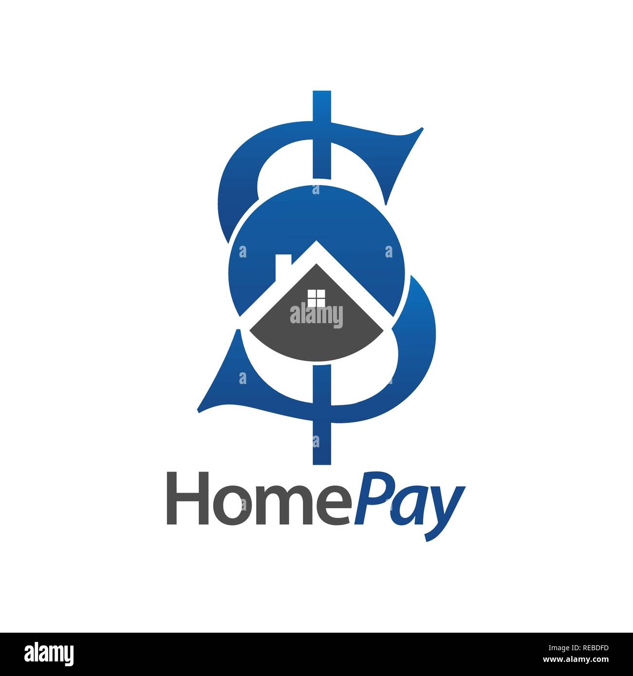 Home zahlen Anfangsbuchstaben S Geld logo Konzept Design. Symbol grafische Vorlage element Vektor Stock Vektor