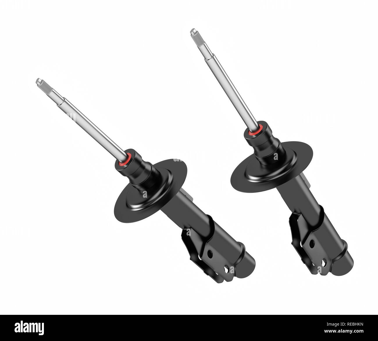3D-Rendering. Pkw Stoßdämpfer, New Auto Ersatzteile. Stockfoto