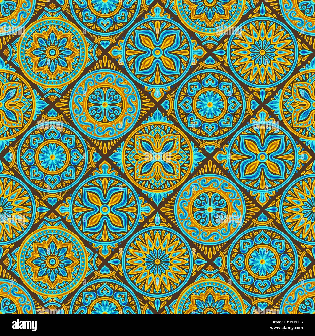 Marokkanische Keramik Muster. Stock Vektor