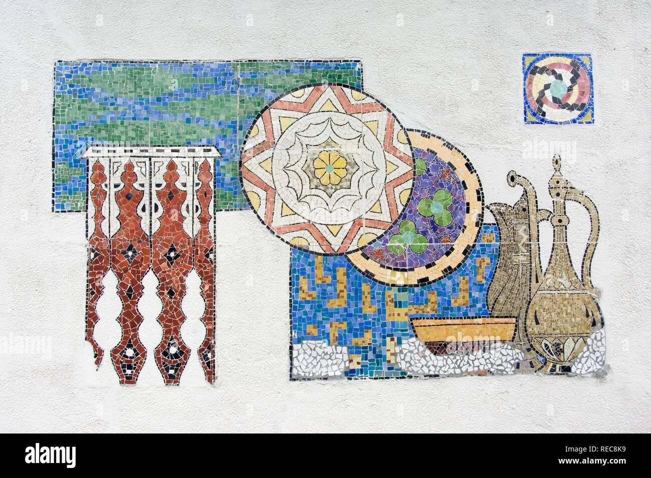 Taschkent, Museum für Angewandte Kunst, Mosaiken, Usbekistan Stockfoto