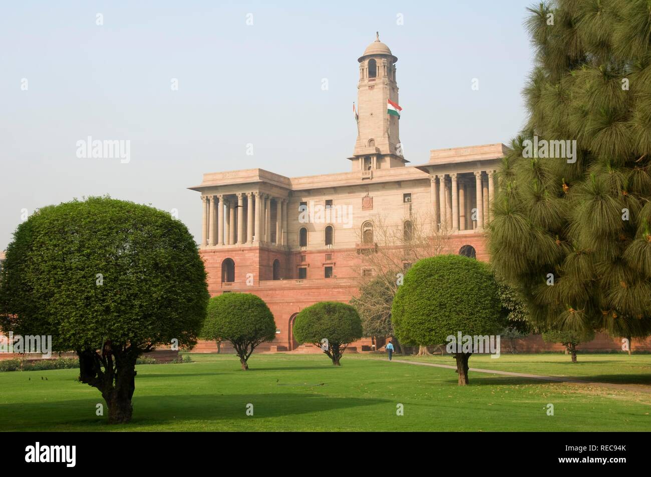 North Block der indischen Regierung Gebäude, Raisina Hill, Delhi, Indien Stockfoto