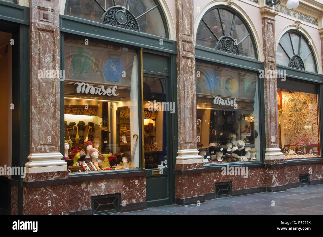 Royal Galerien von Saint Hubert, Galeries Royale Saint Hubert, Brüssel, Brabant, Belgien, Europa Stockfoto