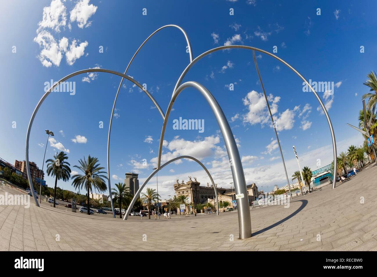 '' Skulptur von Andreu Alfaro am Hafen von Barcelona, Katalonien, Spanien, Europa Stockfoto
