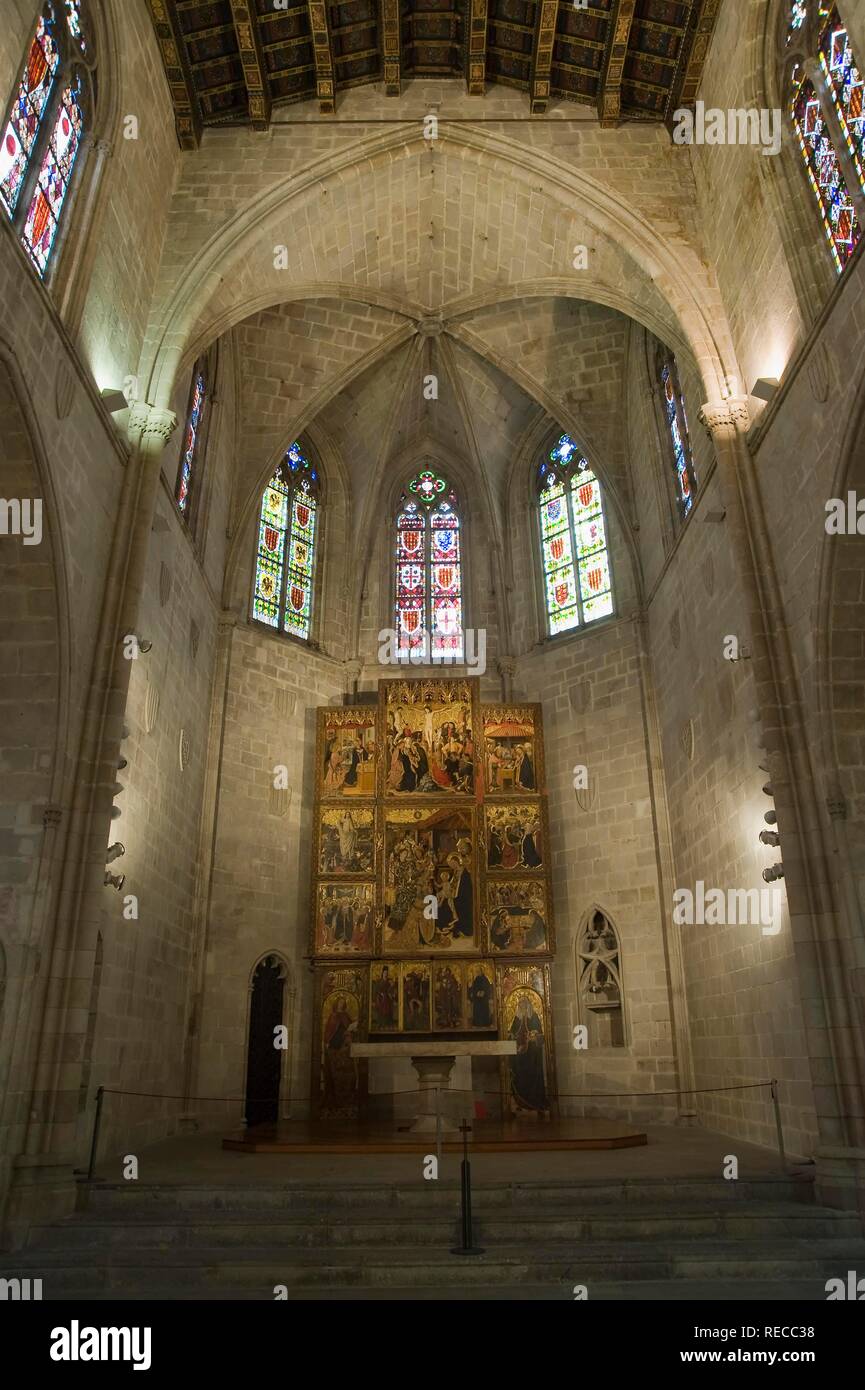 Museu d'Historia de La Ciutat, City History Museum, Capella Reial de Santa Agata im Palau Reial Major, Barcelona, Katalonien Stockfoto